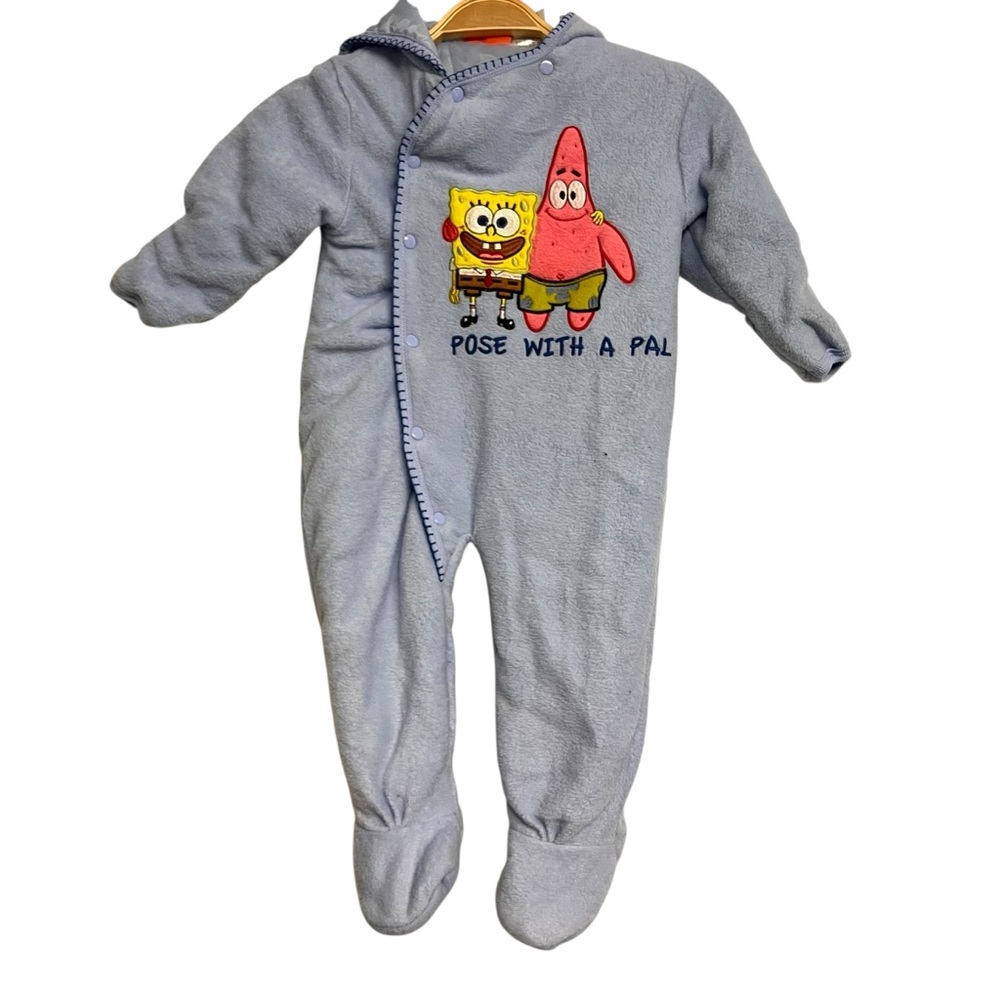 Nickelodeon 2010 SpongeBob One Piece Hooded‎ Pajama